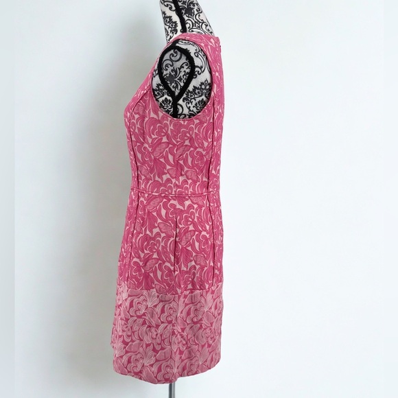 Cynthia Steffe Pink Floral Pleated Sleeveless Mini Dress Fit and Flare Tea Party - Picture 11 of 12